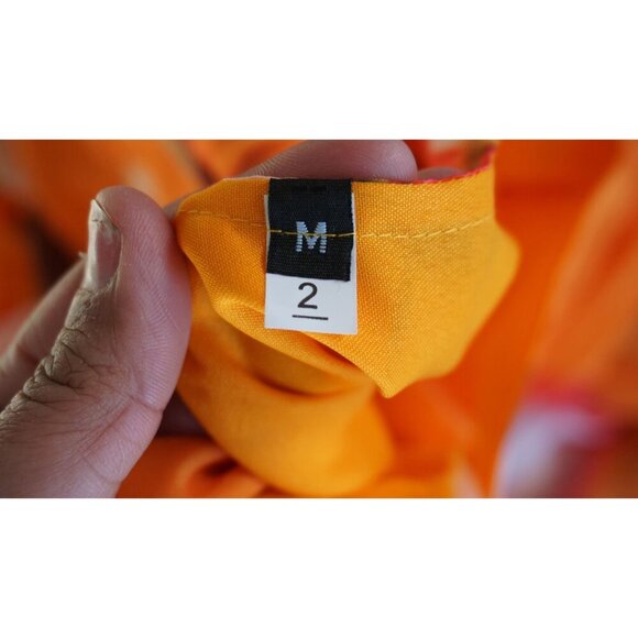 Indian Orange Chiffon Dress w/ Dupatta NWOT - Picture 10 of 10